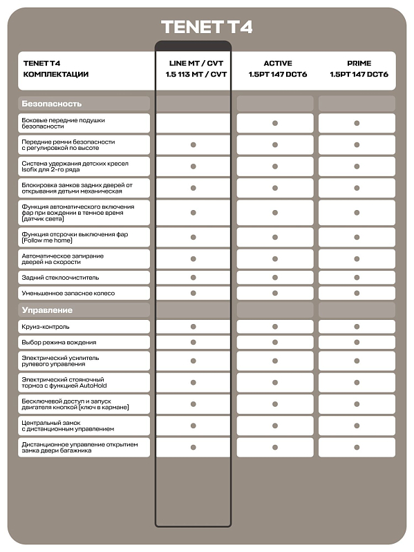 TENET T4 Лайн, серый